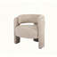 Chaise d'appoint moderne à dossier creux avec tissu texturé gris-1703989897