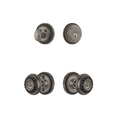 Nostalgic Warehouse Rope Rosette Entry Set with Meadows Knob