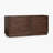 Kota Cane Sideboard with Walnut Color Natural Finish and Woven Doors And Shelves Solid Wood Storage Cabinet