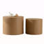 Ensemble de 2 tables basses gigognes rondes en bois pour table ronde