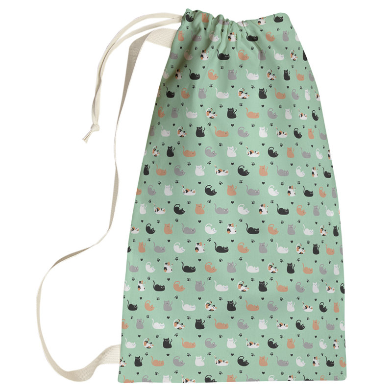 Leffel Laundry Bag with Handles, Large (76.5" H x 29.5" W x 1.5" D), Light Green