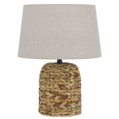 Lampe de table décorative en jonc de mer, 42,5 cm de hauteur, design TerraBrae, avec interrupteur marche/arrêt