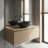 Luxury Dark Grey Natural Marble Vessel Sink , 15.8" Round Matte Finish Stone Basin, Solid One-Piece Carved, Above-Counter Vanity, Bowl For Bathroom & Spa (40Cmx15cm)-972662292