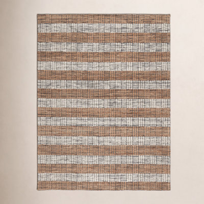 Hand-Woven Striped Performance Rug