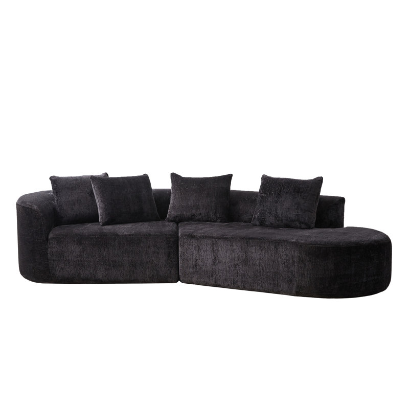Modern Upholste Oversized Sectional Sofa, Right Hand Facing