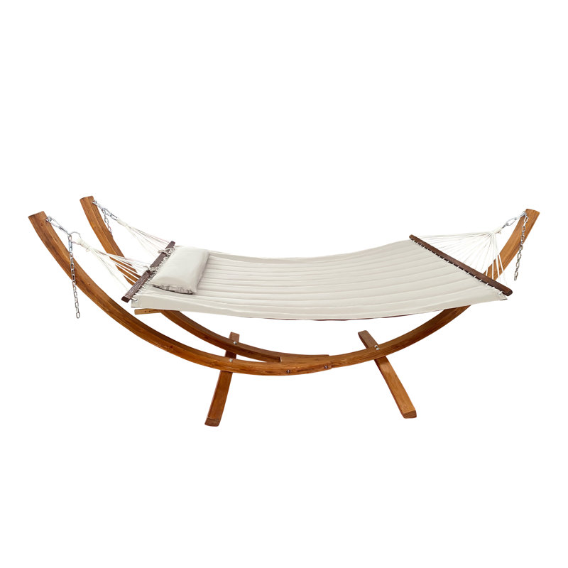 Double Classic Hammock with Stand, Beige