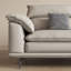 Canapé modulaire gris en cuir véritable-715642789-715642788