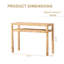 Console Yuri Bohemian en rotin miel clair avec structure en bois d'acacia