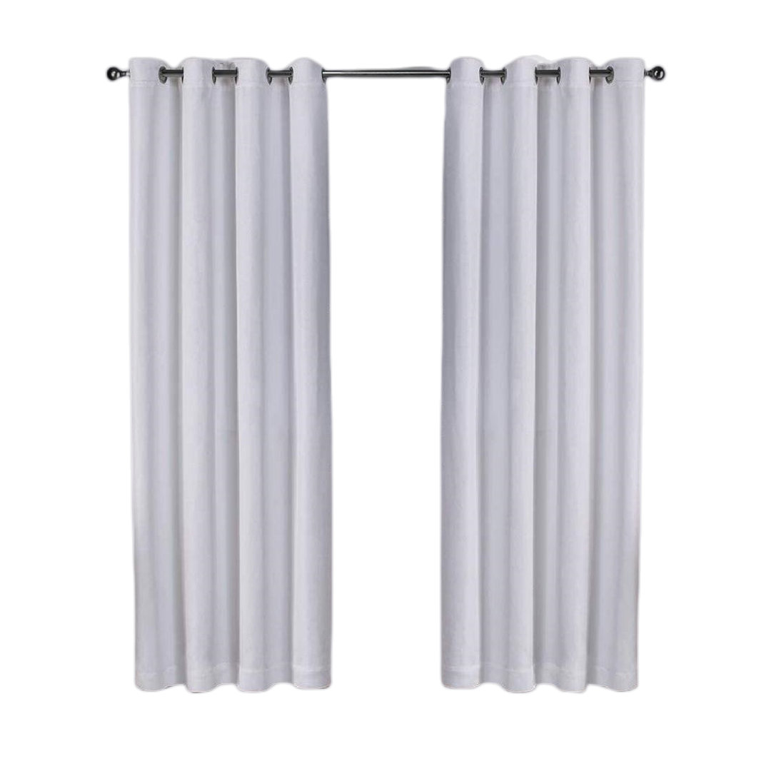 Linen Solid Color Blackout Thermal Grommet Curtain Panels (Set of 2) Frifoho Curtain 