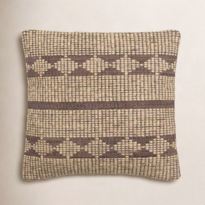 Twareg Geometric Jute / Sisal Throw Pillow