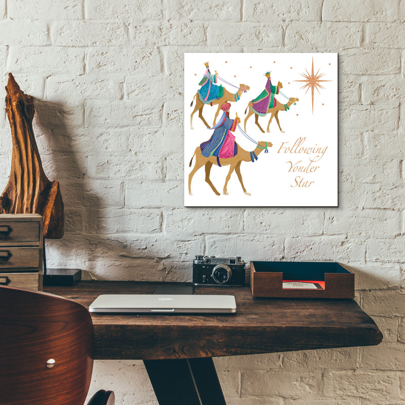  Art mural en verre acrylique «Kings suivant l'étoile» par Elle Media Group, 12 po x 12 po