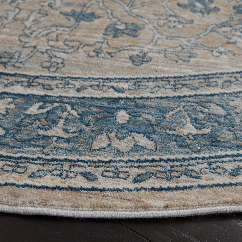 Rumsey Performance Oriental Rug, Square 6'7"