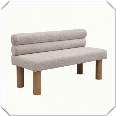 Repose-pieds rembourré en bois d'hévéa avec repose-pieds rembourré pratique et polyvalent