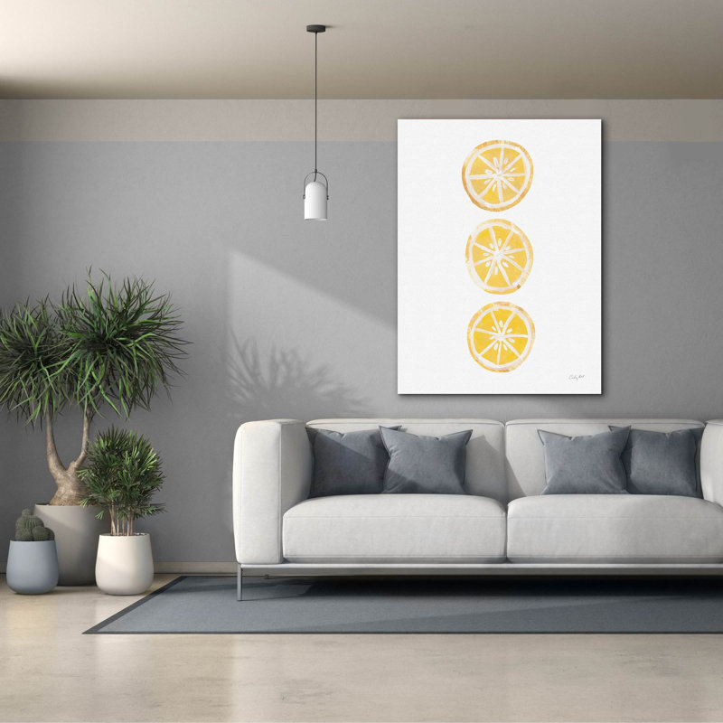 Toile épique Graffiti «Lemon Slices 2» par Courtney Prahl, 40 po x 54 po, H 54 po x l 40 po