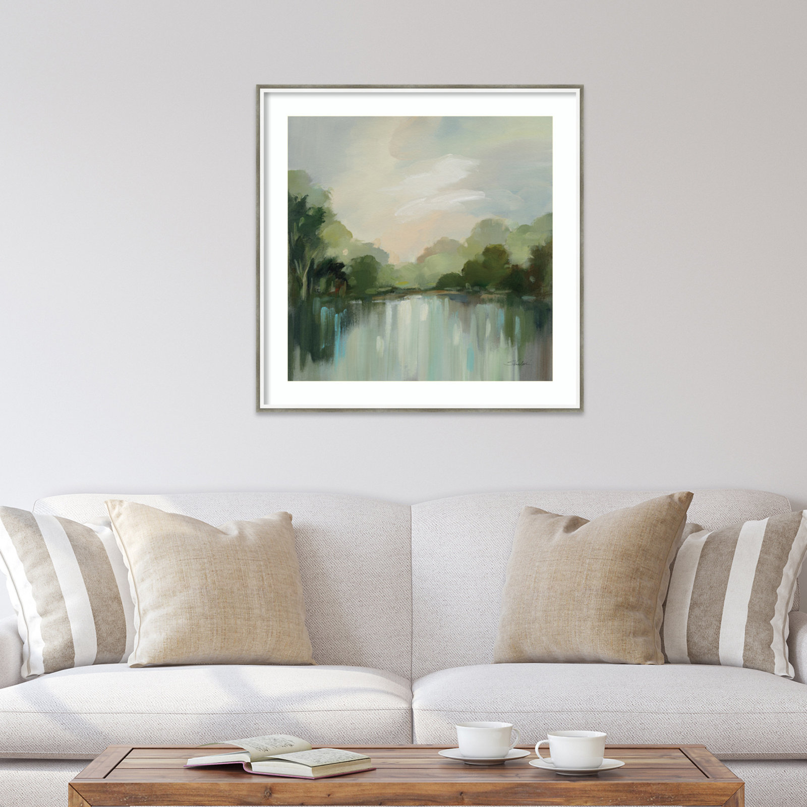 Cool Spring Day by Silvia Vassileva, 33" H x 33" W, Gray