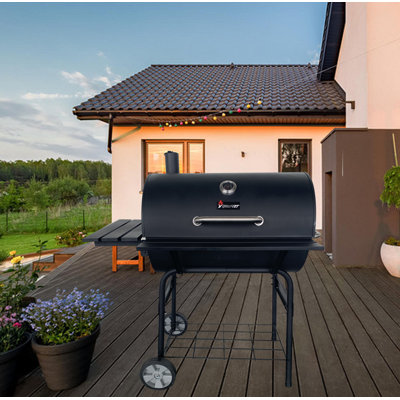 GrillFest 41.535433070866'' W Bumper Plate Charcoal Grill