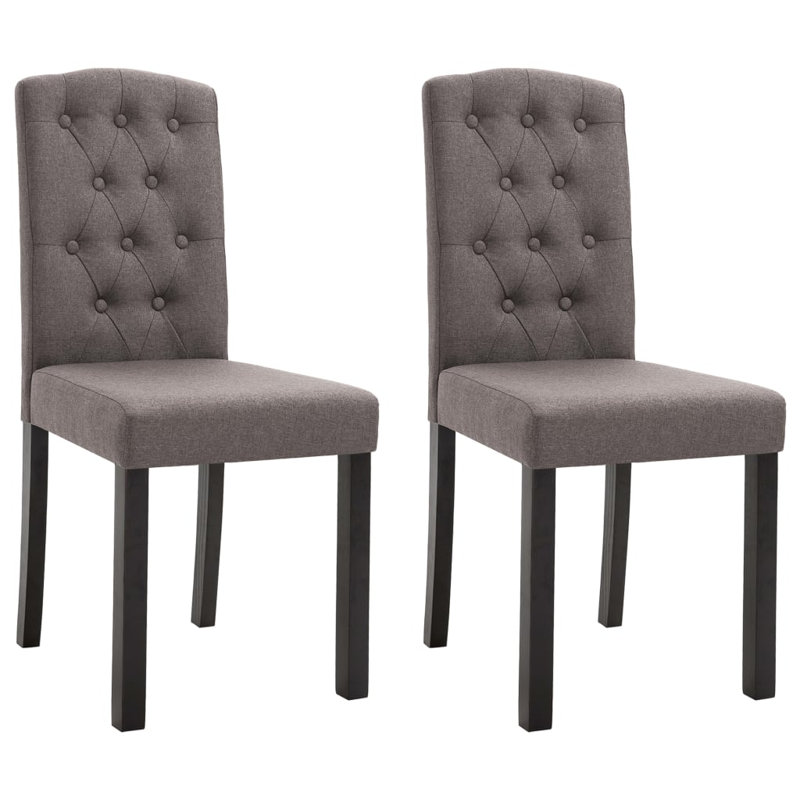 Dining Chairs Accent Side Chair with Solid Wood Legs for Kitchen, Taupe, 2