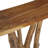 Dunand Brown Teak Wood Small Live Edge Tree Trunk Console Table 35" x 14" x 32"