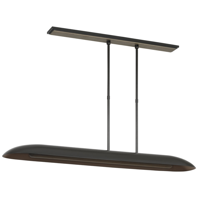 Anne-Marie Barton Remi 60" Linear Pendant, Matte Carbon and Warm Walnut