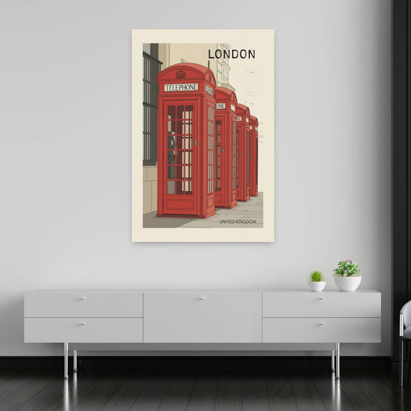 Art mural mural classique de Londres, 60" H x 40" W
