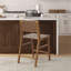 Tabouret de comptoir en similicuir tissé H 24 po