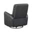 Fauteuil inclinable et pivotant manuel Demy, coussins en similicuir gris-119043982