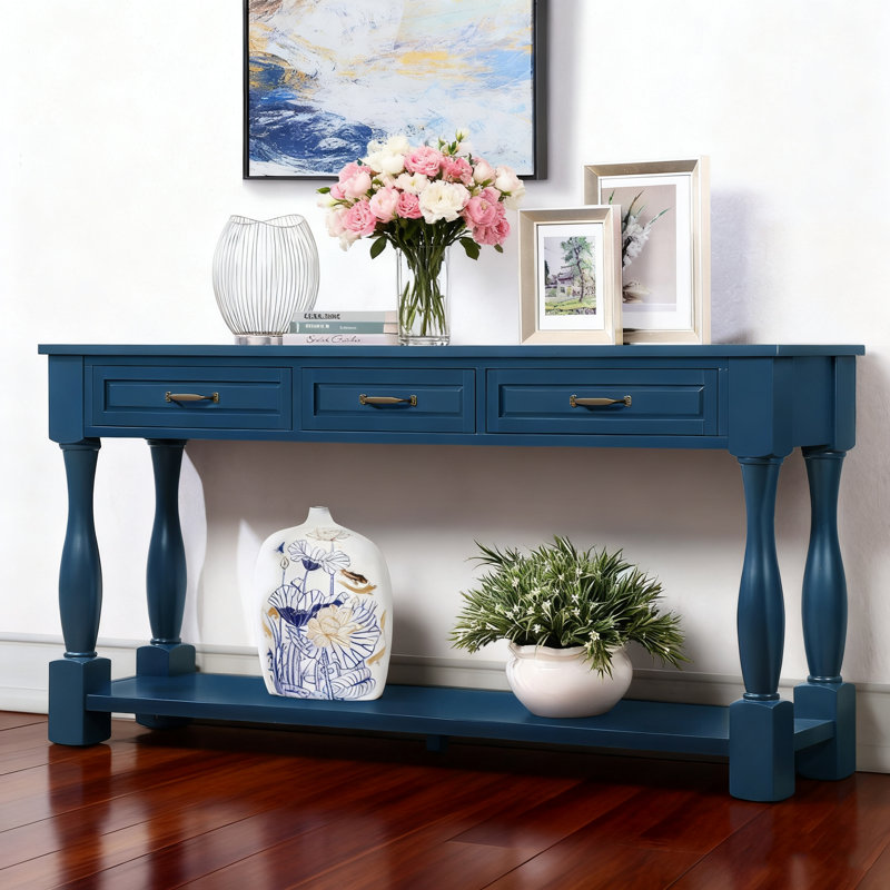 Console de 63,38 po Bastedo, Bleu marine