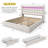 Upholstered Bed Frame With Adjustable Headboard,platform Storage Bed With 3 Drawers And Led Light-16145016-16144998