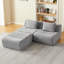 Gris 3 places comprimé avec chenille, sans assemblage, espace pour appartement, doux et confortable, utilisation instantanée, configurations polyvalentes, support de ressorts ensachés en éponge, assemblage requis,-1056475615
