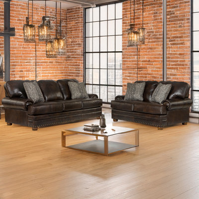 Chirs 2 - Piece Leather Living Room Set by Winston Porter