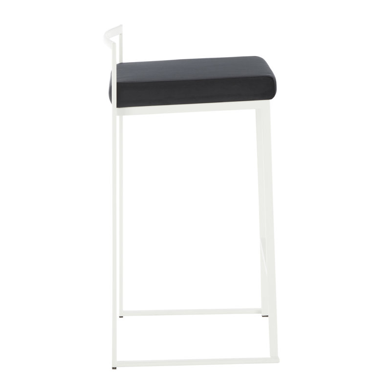 Ensemble de 2 tabourets de comptoir contemporains empilables 16 po x 17,5 po x 31 po