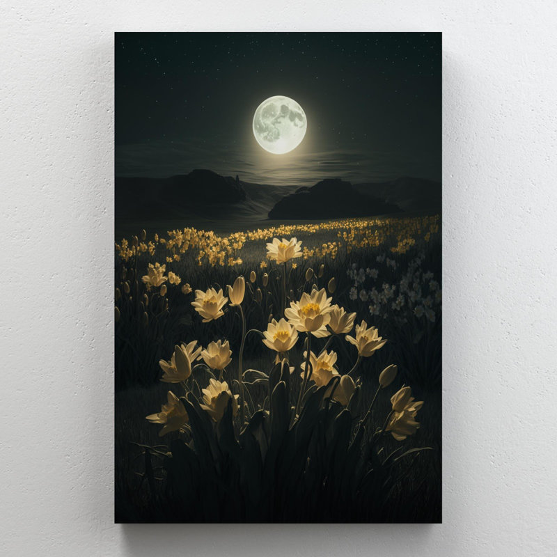 " Daffodils Under The Mooonlight ", 36" H x 24" W x 1.25" D
