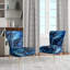 Blue Feathers Of Light I - Chaise d'appoint rembourrée Boho, chaise d'appoint Boho Feathers