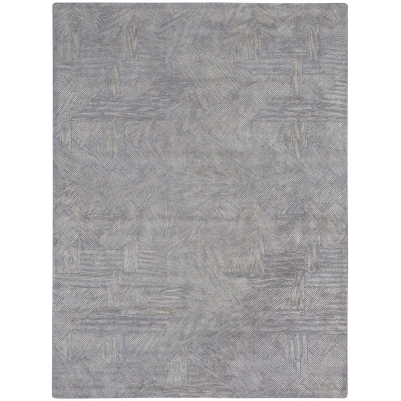 Chrisann Geometric Area Rug in Gray, Rectangle 8'6" x 11'6"