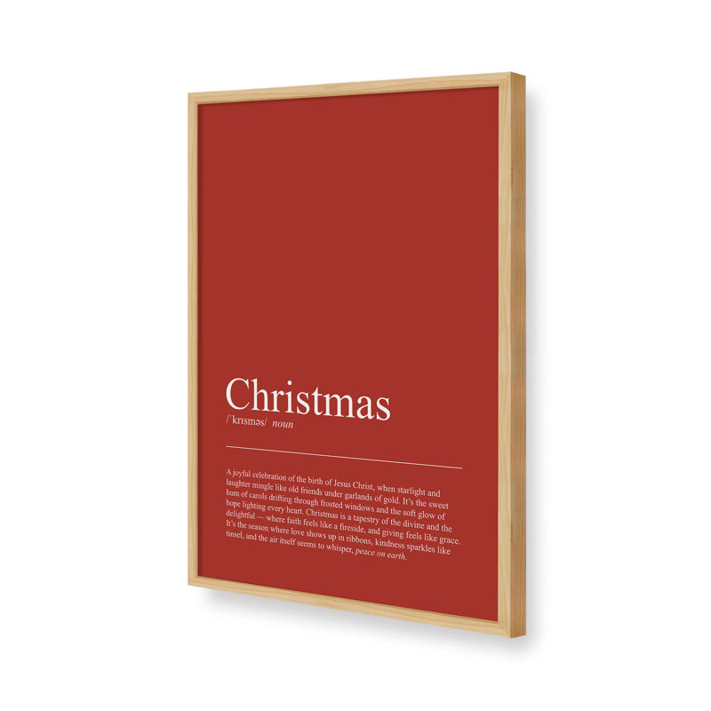 «The Sens of Christmas», reproduction d'art, 8 po x 10 po, Érable américain