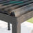Modern Aluminum Pergola with Adjustable Louvers, LED Lights, and Solar Charging-111362460