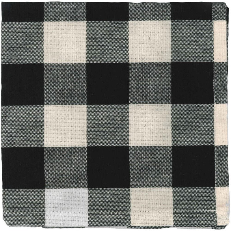 Serviette en coton 18" table, Noir