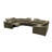 Mietoon Leather Match Large Seating Power Recliner Sectional-1248742166