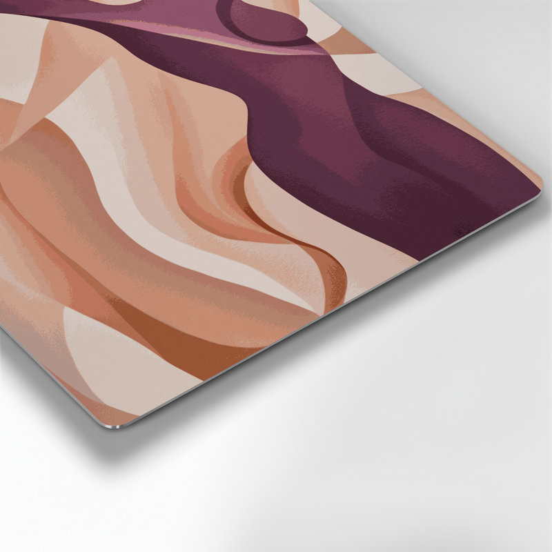 Art mural abstrait en métal beige 38, H 12 po x l 12 po