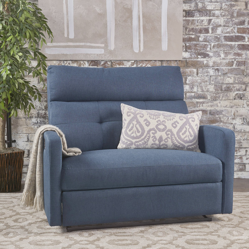 Fauteuil inclinable manuel, canapé inclinable, canapé d'appoint, Tissu bleu
