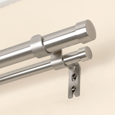Merrimac Steel Adjustable Double Curtain Rod