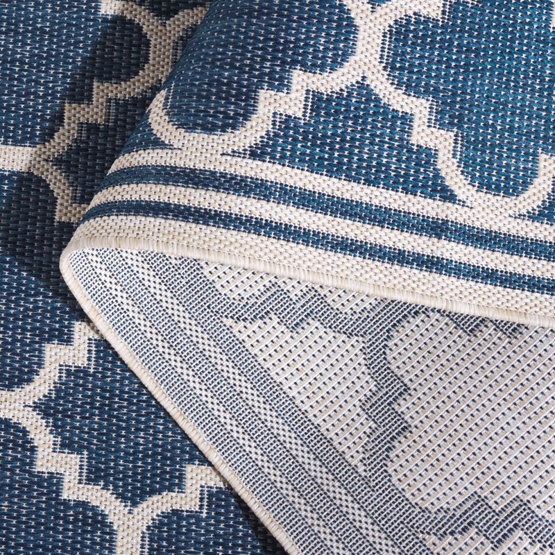 Nyjee Performance Performance Geometric Indoor/Outdoor Area Rug, Square 6'7"