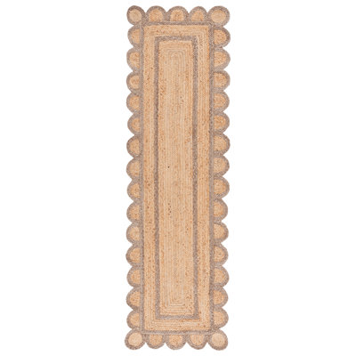 Natural Fiber Handwoven Jute Geometric Indoor Use Only Rug