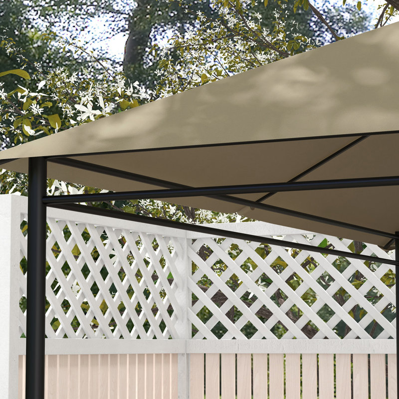 Gazebo Canopy Replacement, Outdoor Gazebo Cover Top Roof Replacement With Vents And Drain Holes, (TOP COVER ONLY), Brown