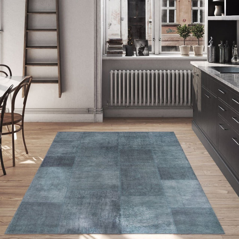 Luxueux tapis lavable à la machine, 100% polyester, 7,5 x 10,8 pieds | Hauteur des poils: 0,2 po, 1850 g / m² | Dessus en polyester recyclé, facile d'entretien, parfait pour le salon et la chambre à coucher, conception douce et durable