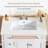 36'' Single Bathroom Vanity with Ceramic Top, Drawers and Cabinet-407250808-402702664
