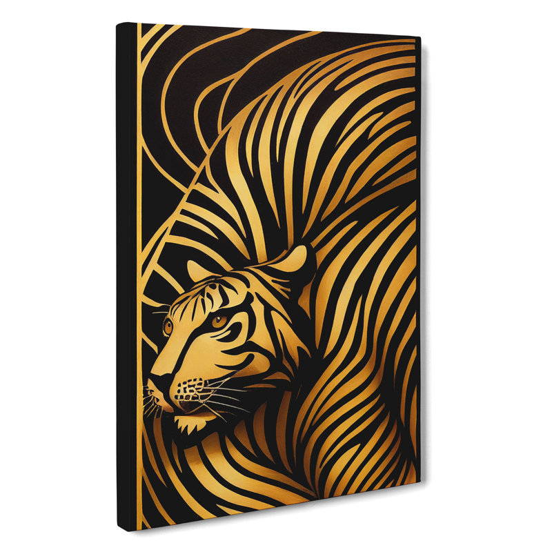 Stripes Of A Tiger Abstract - Wrapped Canvas, 50cm H x 35cm W x 3cm D