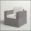 Fauteuil club Aviara - gris
