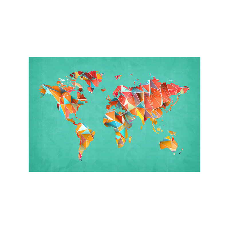 Geometric Map #3 by Diego Tirigall - Wrapped Canvas Print, 66.04 cm H x 45.72 cm W x 1.91 cm D