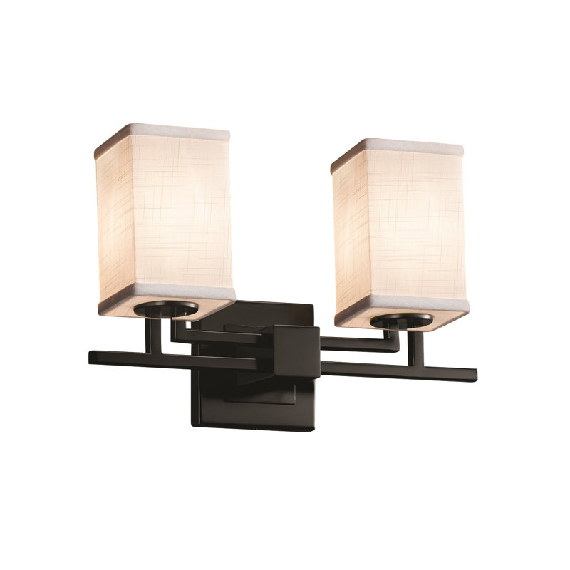 Éclairage pour meuble-lavabo à 2 lumières à intensité variable Favela, Crème, Bronze foncé